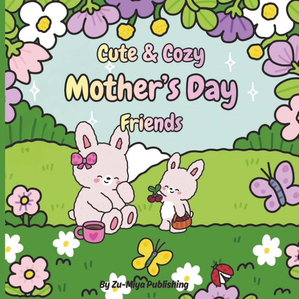 Cute & Cozy Mother's Day Friends: A Heartwarming Mommy & Me Coloring Book for Kids 4-8