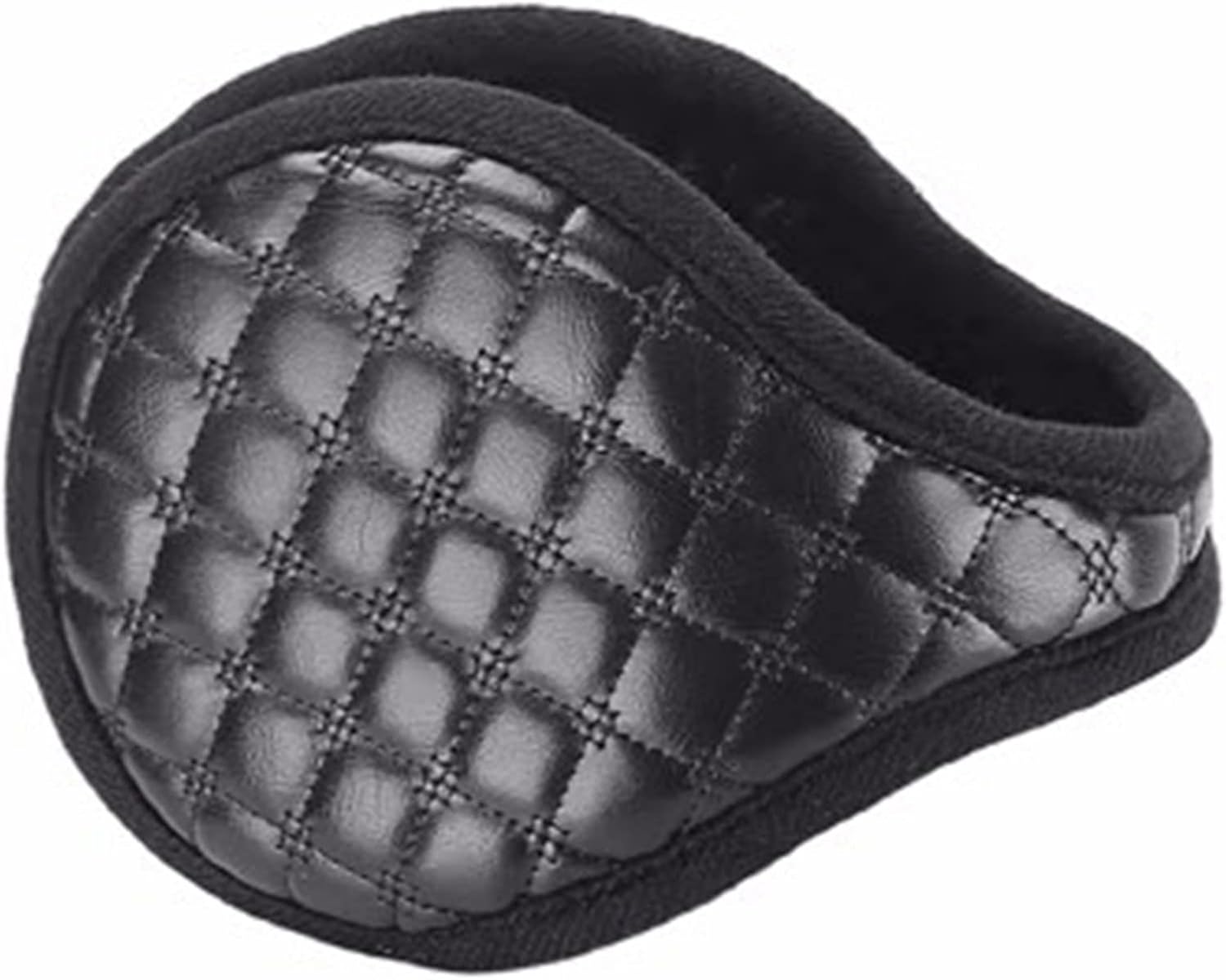 Men's Winter Earmuffs Men's Winter Warm Ear Cover Plaid Plush Protection PU Skin Outdoor Warmth