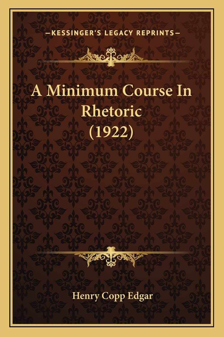 A Minimum Course In Rhetoric (1922)