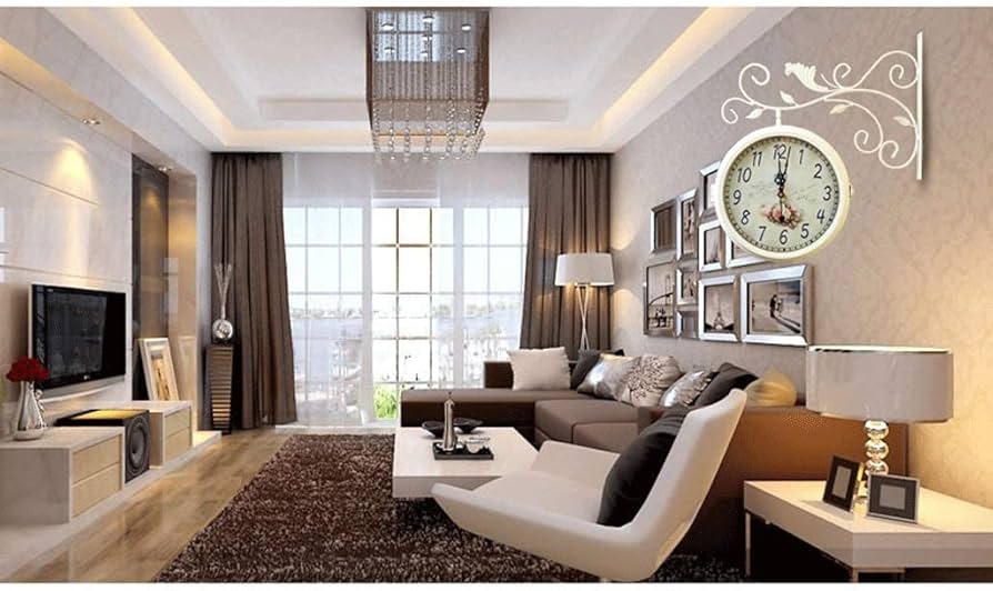 Amazon.co.jp: 壁掛け時計レトロ鍛造鉄壁掛け時計-20インチ