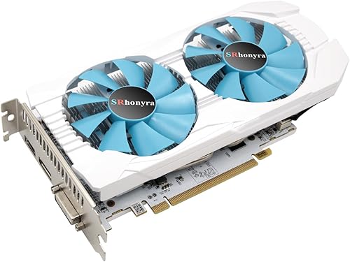 Radeon RX 580 - Tarjeta gráfica GDDR5 de 8 GB, PCB blanca para videojuegos, tarjeta de video 2048SP 256 bits PCIe 3.0 x16 6 pines conector 2