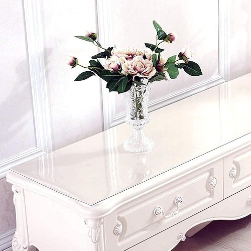 Miniatura 4 de JHKJ - Protector de escritorio transparente para mesa de café, escritorio, 59.8 x 83.9in