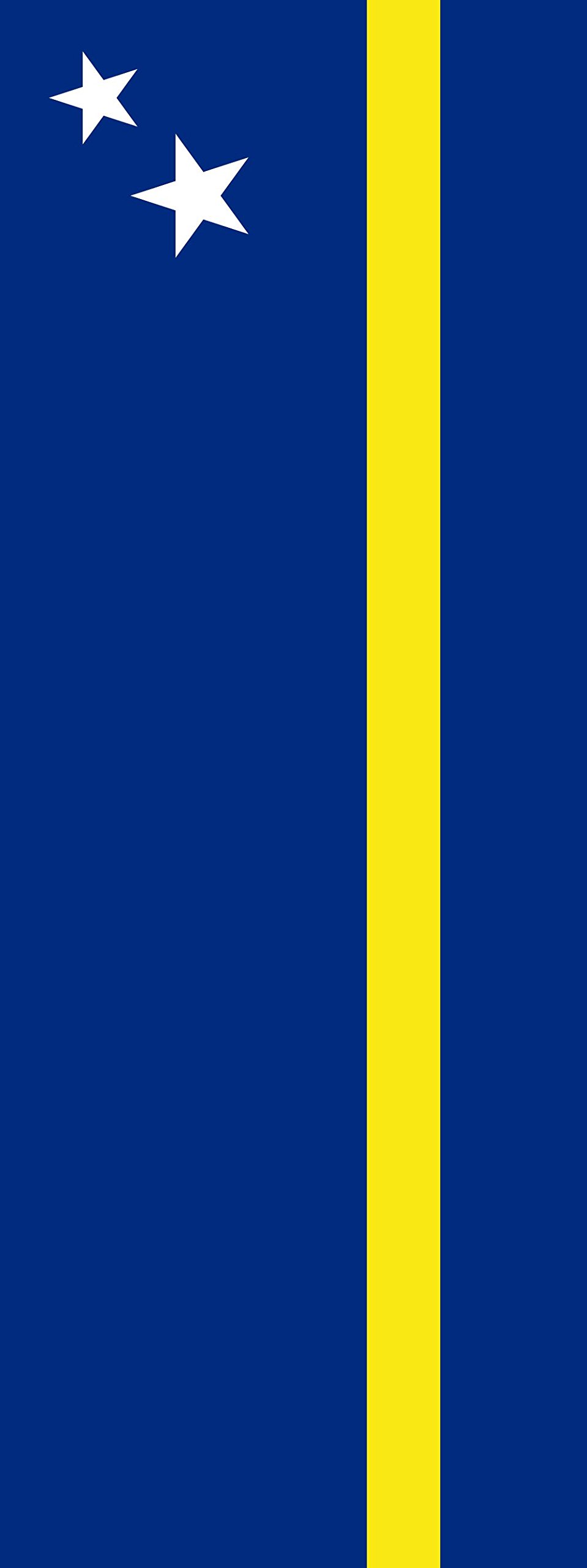 Drapeau Curaçao vertical de haute qualité pour mât publicitaire 6m²