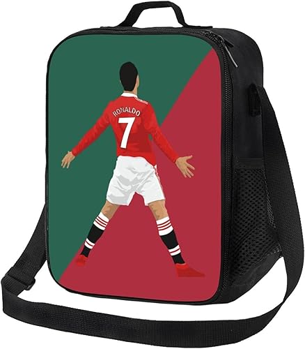 Miniatura 8 de Ronaldo #7 Cr7 - Bolsa de almuerzo aislada, impermeable, reutilizable, lonchera para bolsas de almuerzo