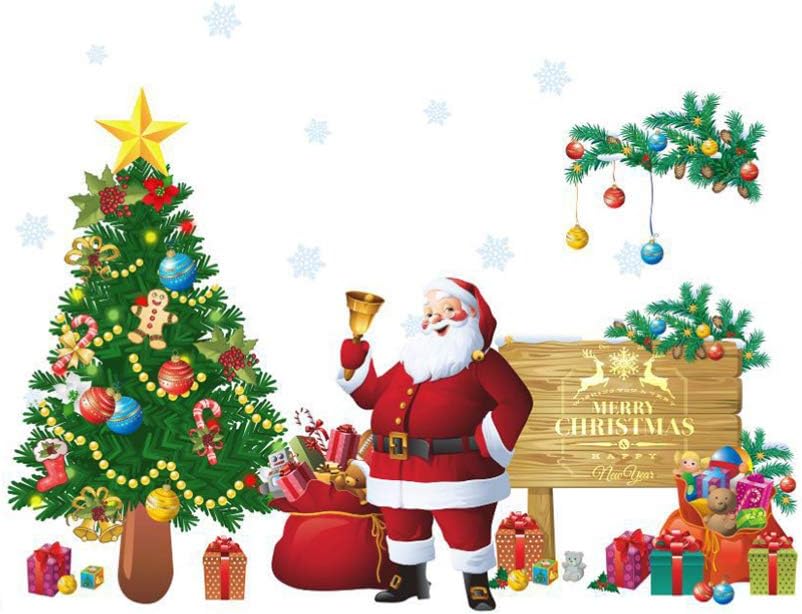 Sewroro Merry Christmas Wall Decals Christmas Wall Sticker