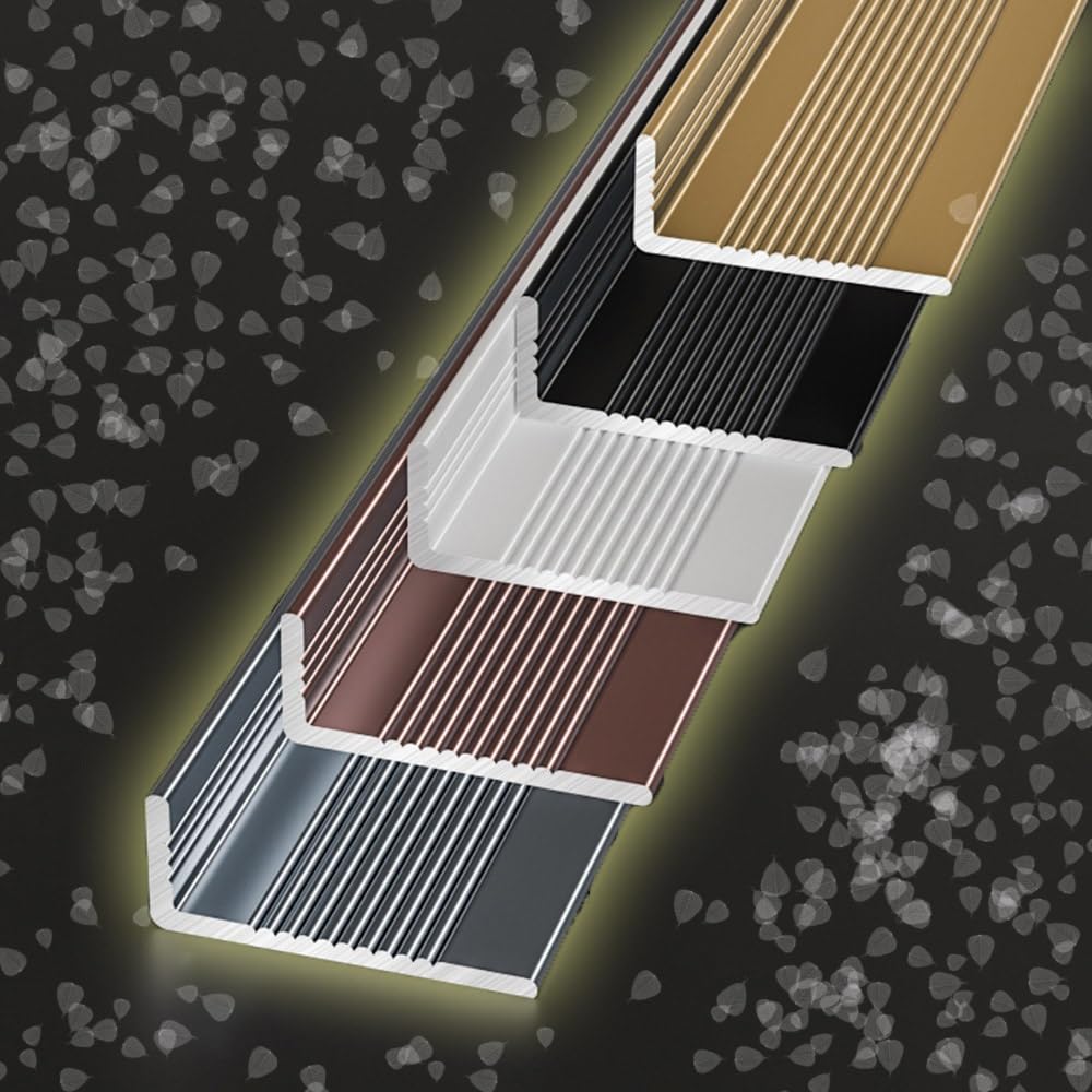 Nez de marche en aluminium en L de 1,2m à 9m pour protection d escalier