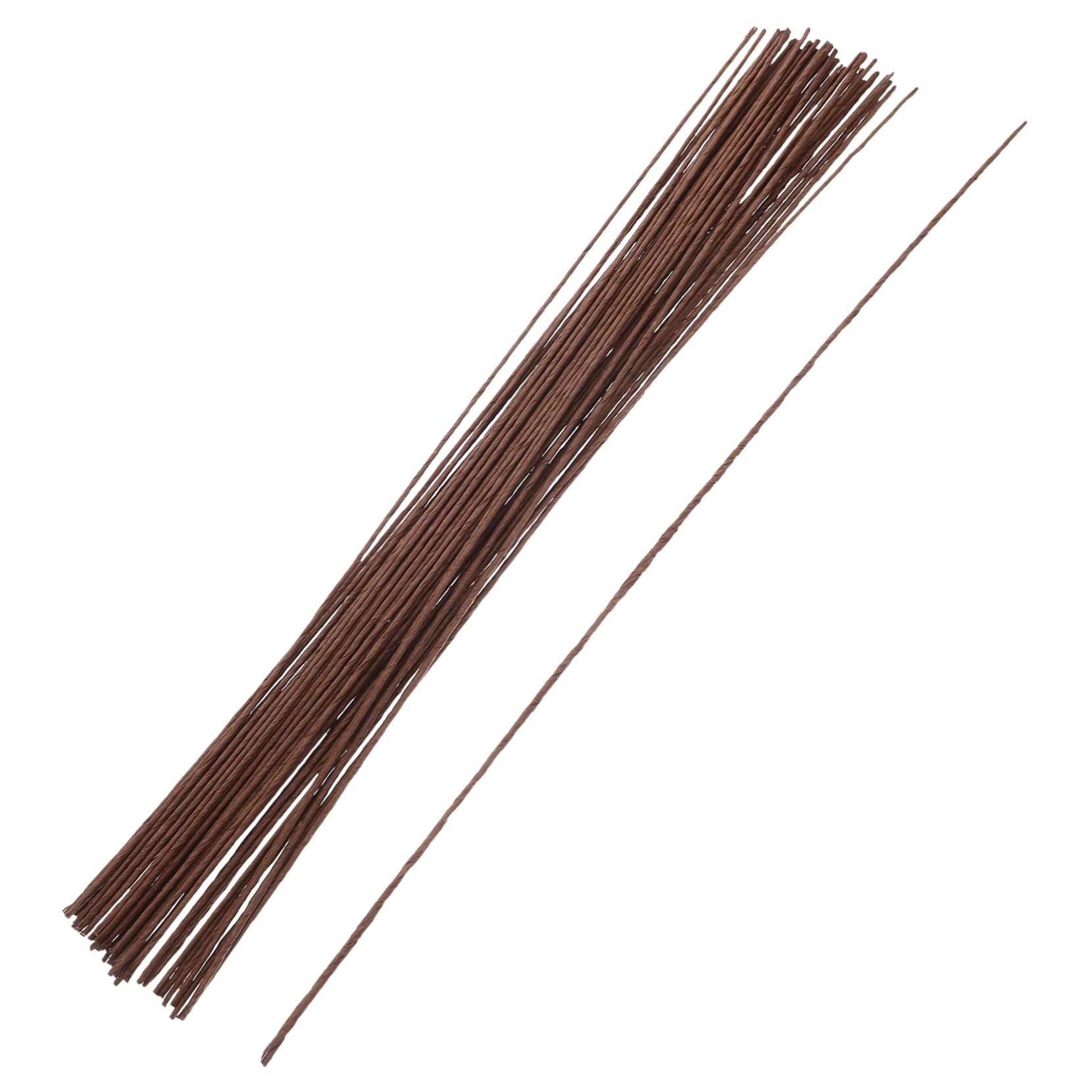 Tiges de fil de fer marron Angoily de 200 pièces pour composition de bouquets