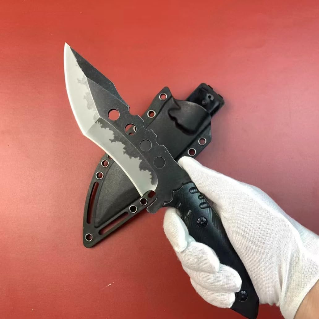Generico TEERMA P6Q Forgiatura integrata fixed blade Coltello multiuso, Utilizzato principalmente per campeggio, caccia, pesca, esplorazione della giungla, escursionismo