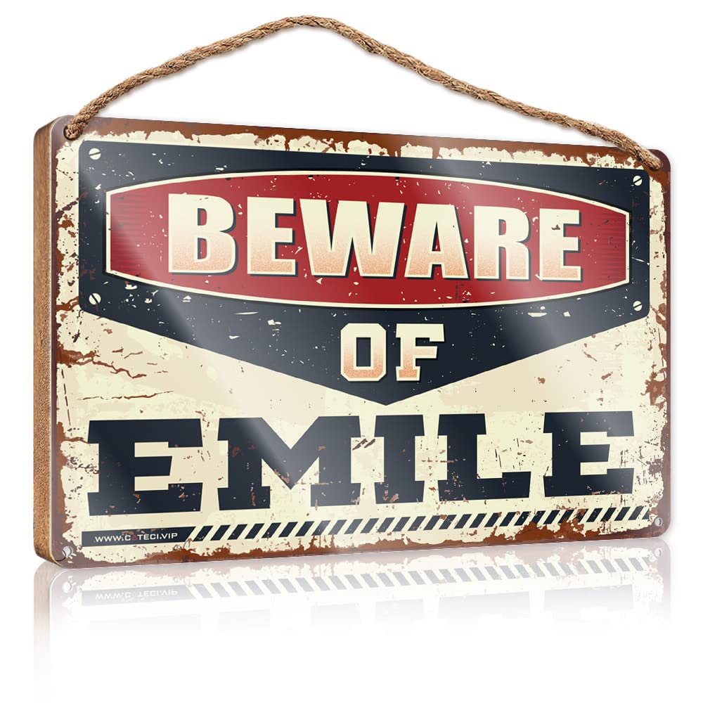 HELIOFORGE Signs For Kitchen Beware Of Emile Wooden Sign(20X30CM)