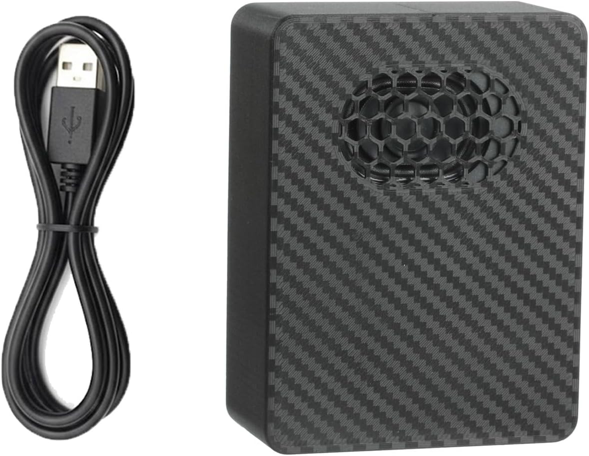 JDM Melody Box, Car Startup Sound Box with Carbon Fiber Housin Custom Audio Upload, Automatic Playback Compact Design Personalized Gift for Car Enthusiasts