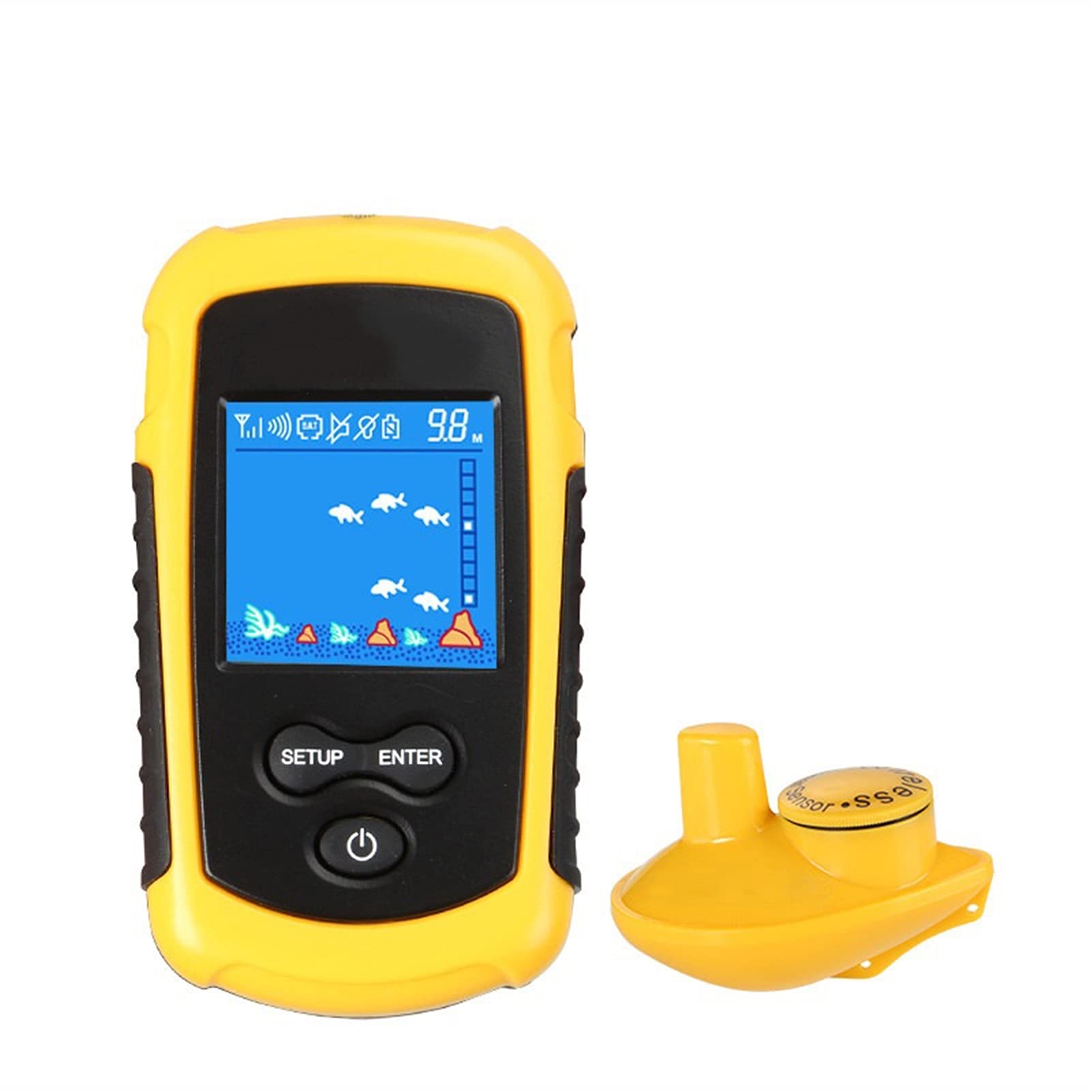 Buscador de Peces, Pescado Finder Color Screen Sonar Wireless Visual de Alta definición Peces