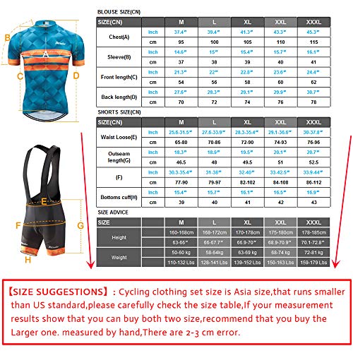 Image of Cycling Kits for Men Cycling Jersey Set Uniform Clothes Bike Bicycle Shirt+3D Gel Pad Cushion Bibs Shorts