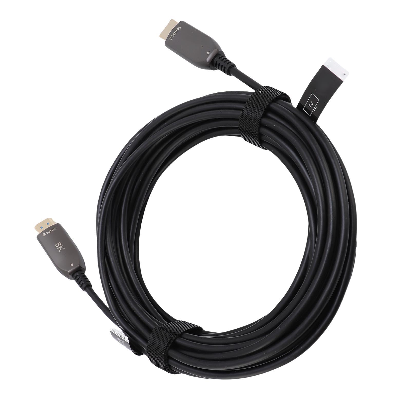 YWBL-WH Cavo HDMI in Fibra Ottica 8K, 10 M 32,8 Piedi HDMI 2.1 48 Gbps con Connettori Placcati Oro, per Monitor TV Home Cinema