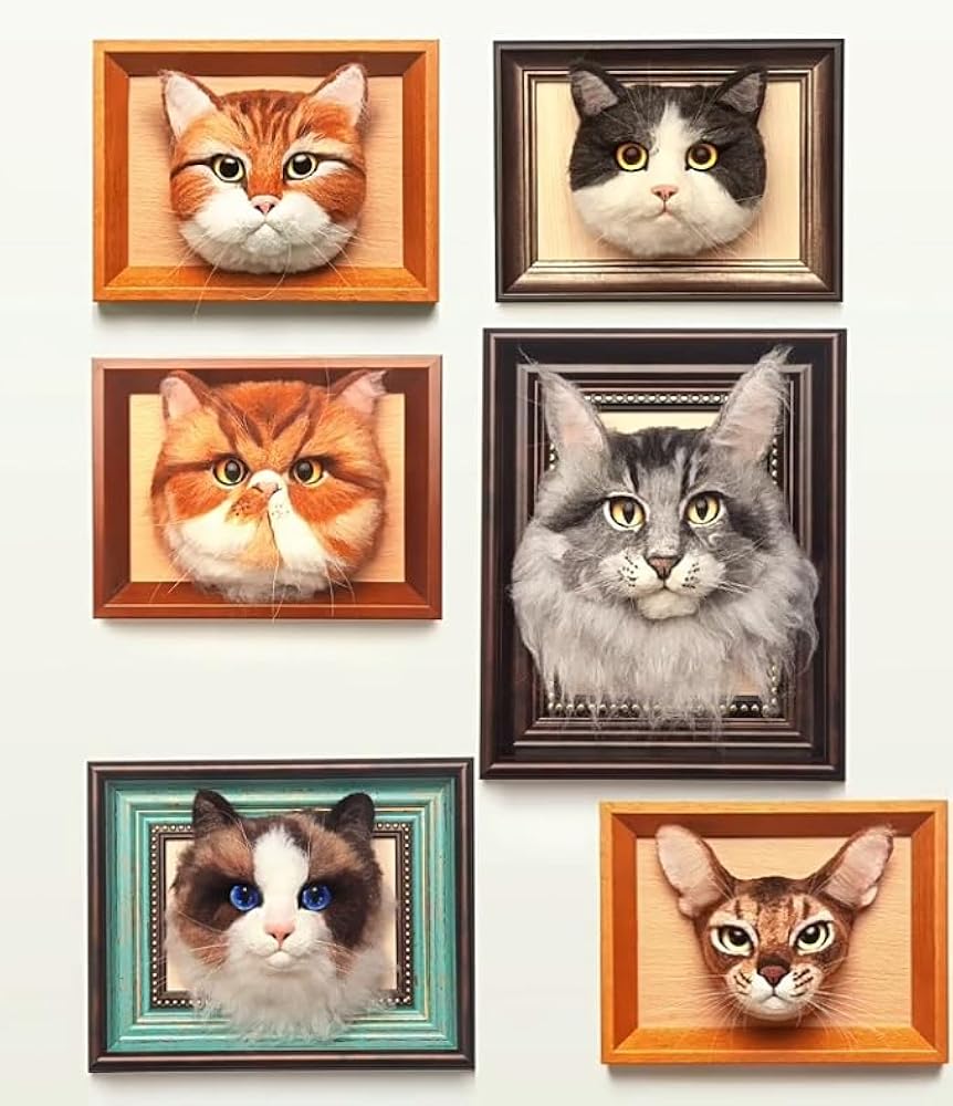 Amazon.co.jp: 羊毛フェルト キット リアル 猫 メインクーン 猫