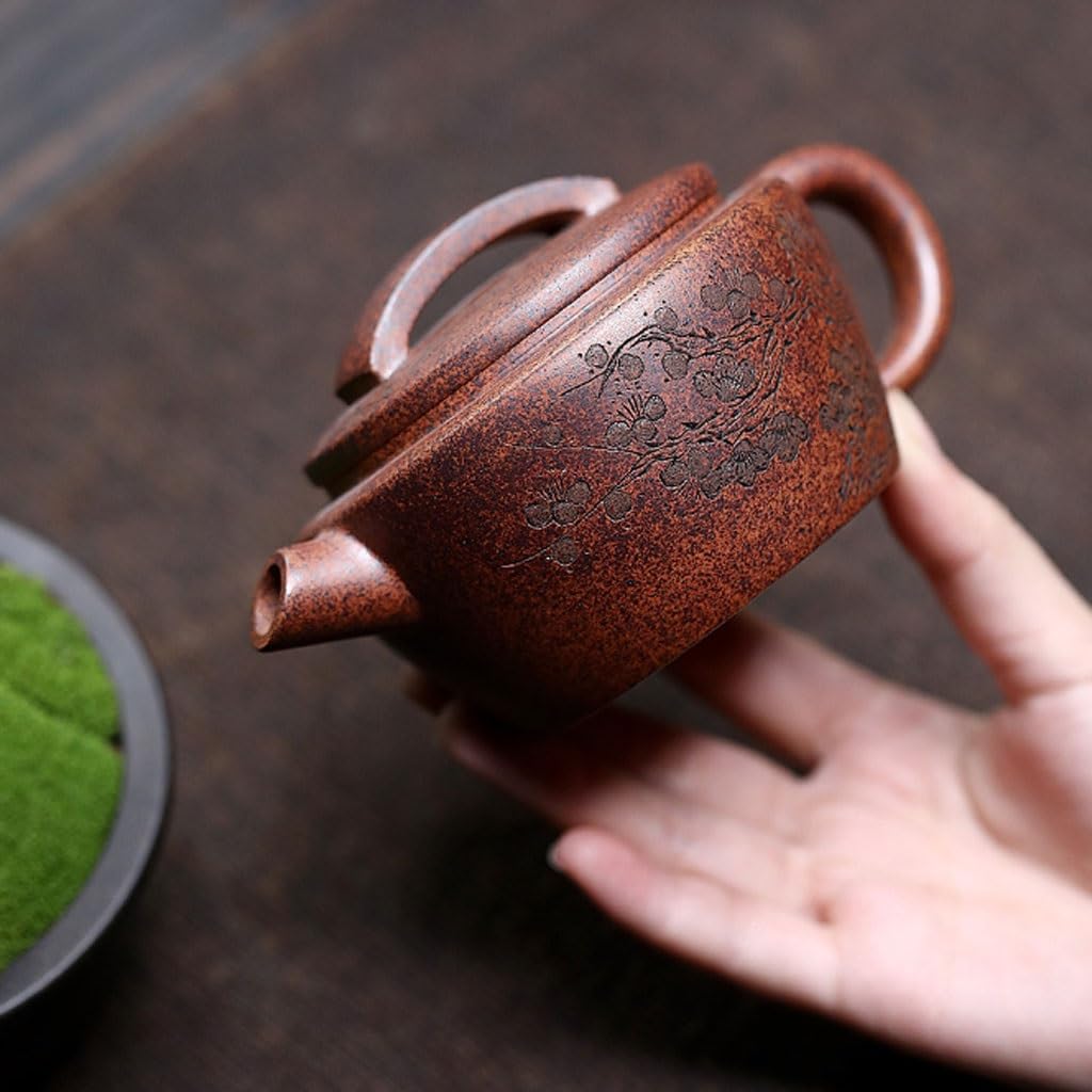 Bouilloire à Thé Infuseur À Thé En Argile Violette, Minerai D'origine, Théière Sculptée La Main, Cuite Au Bois Haute Température Infuseur à Thé