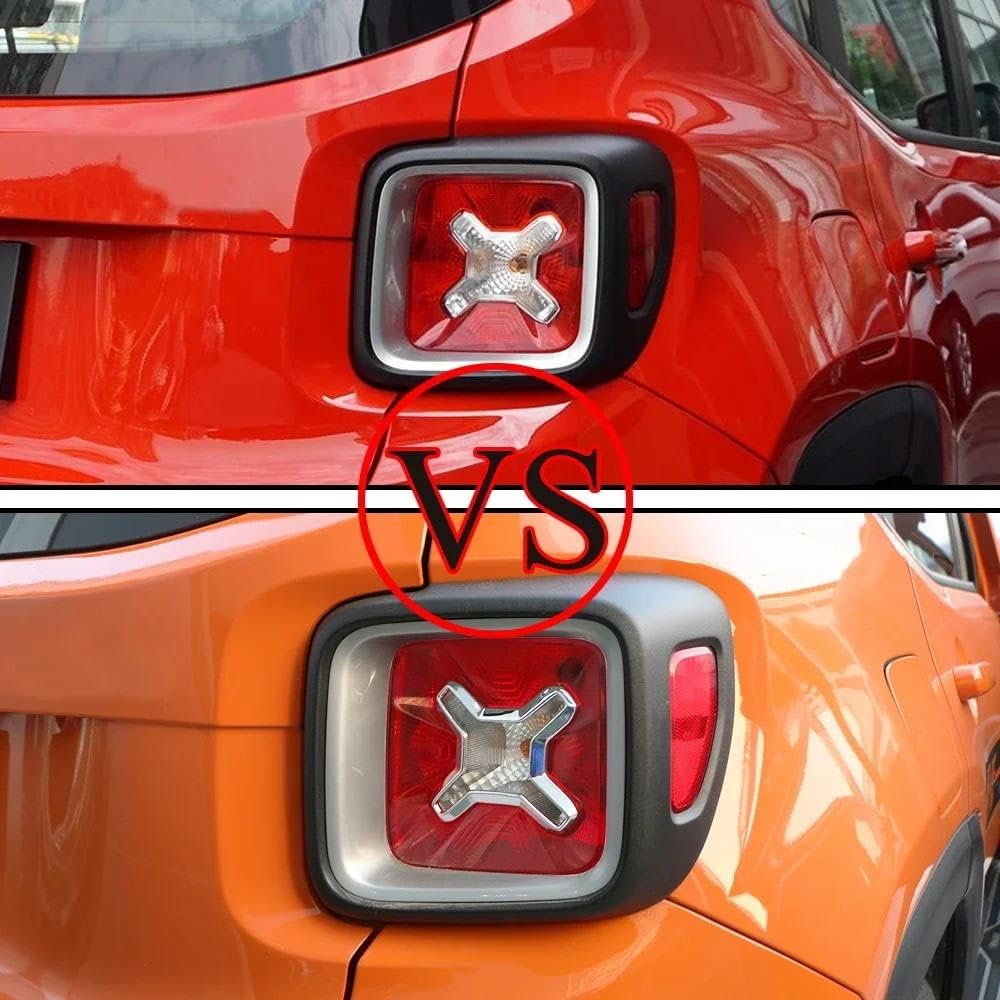 Modanature fari posteriori 2 Pezzi ABS Cromato Copri Fanale Posteriore Auto Adesivo Decorativo Per Jeep Per Renegade 2014-2022 Accessori Esterni Trim lampada Cappe