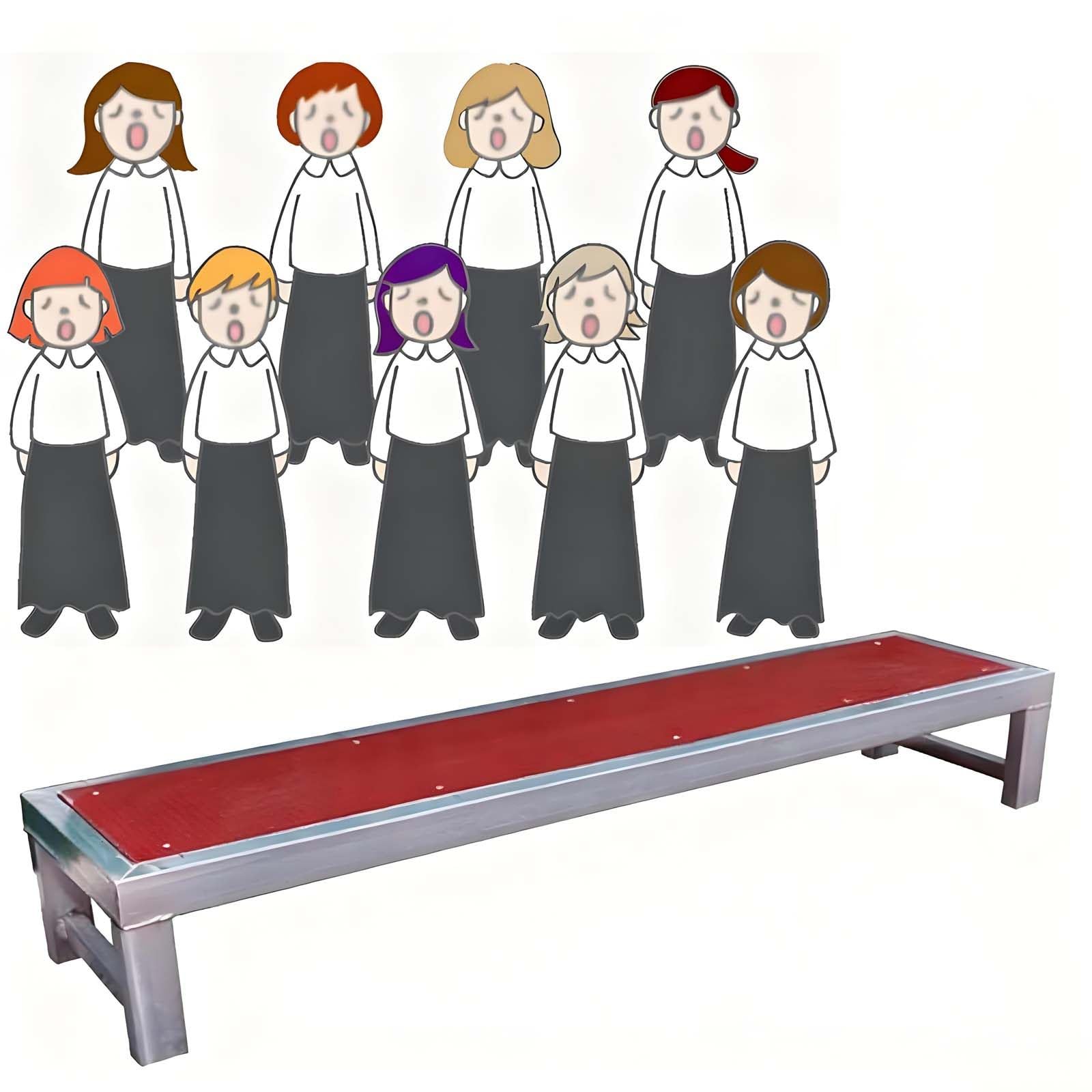GUTYGIO Choir Risers Choral Stairs, 1/2/3 Level Choir Staircase Step,Award Podium Staircase Standing Platform, Commercial Grade Step Treads for Music Festivals Graduations 1Tier