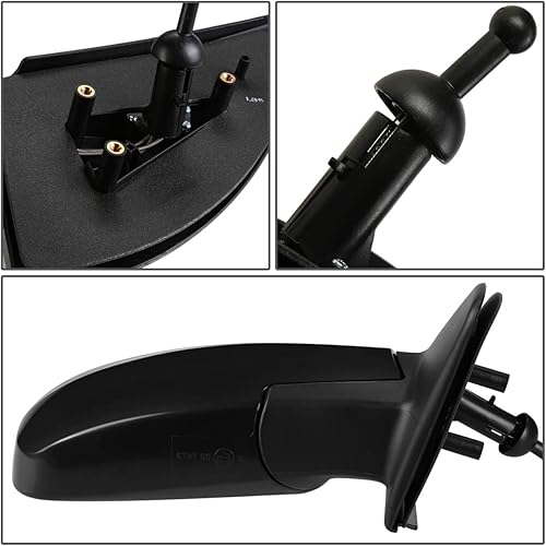 Miniatura 4 de GM1321326 - Espejo de puerta con vista lateral derecha, manual para pasajero, compatible con Chevy Aveo 5 Pontiac G3 09-11