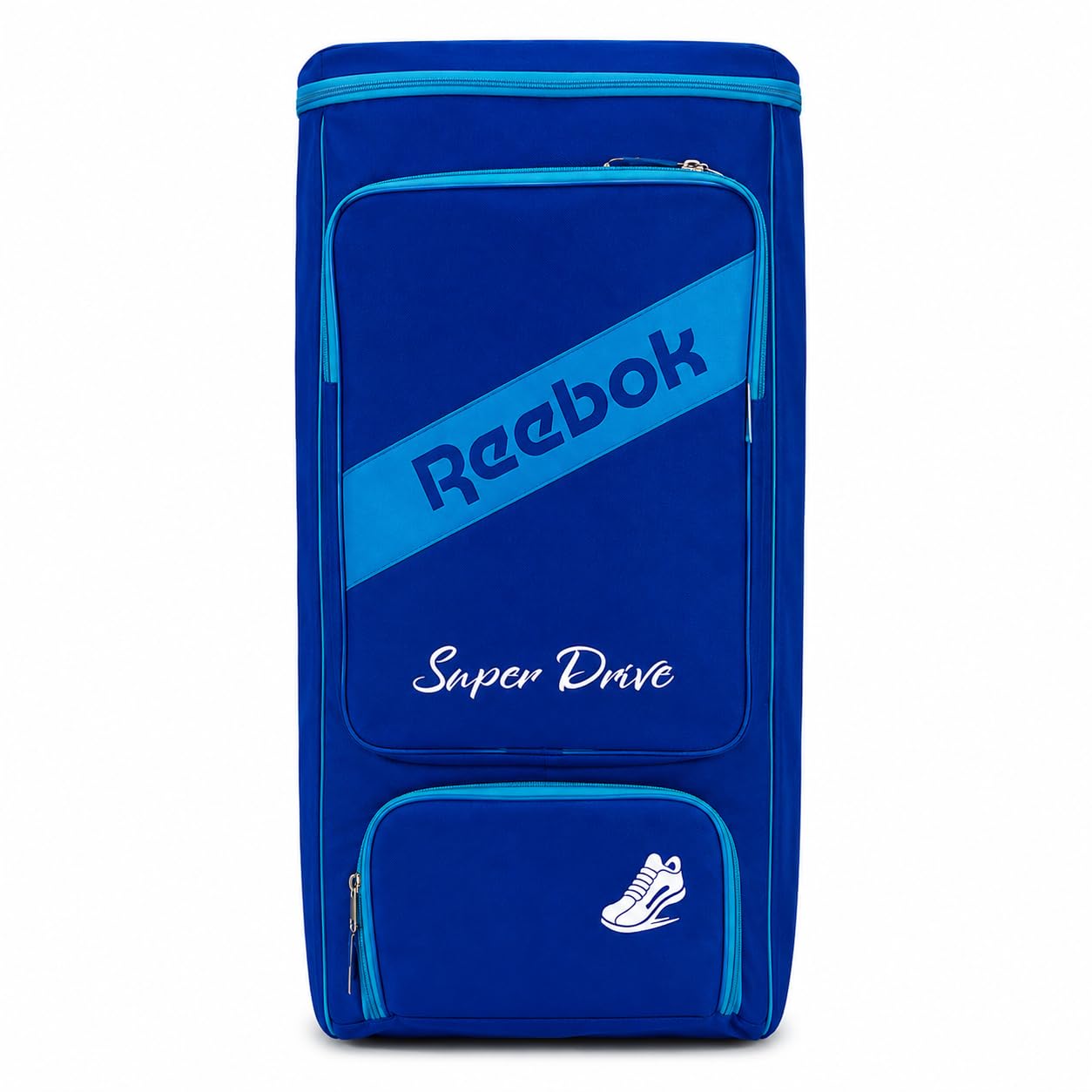 Reebok Super Drive Cricket Kit Bag for Men | Large Duffle Cricket Backpack with Shoe Compartment & Bat Holders | Heavy Duty Water Resistant Sports Gear Bag | Blue-image-31