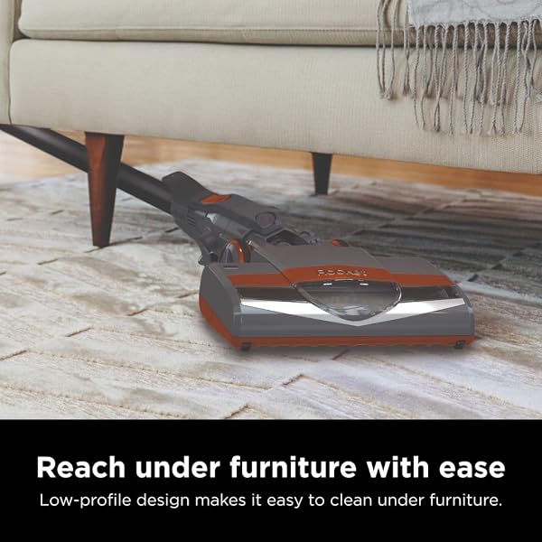 Shark Rocket Ultra-Light Corded Bagless Vacuum for Carpet and Hard Floor Cleaning with Swivel Steering (HV301), Gray/Orange - 4