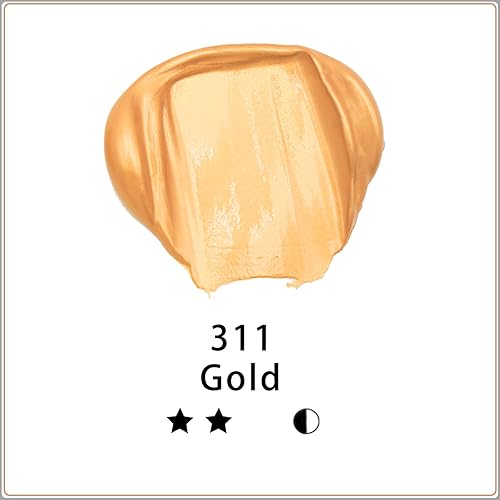 Miniatura 2 de Artecho Pintura acrílica dorada, botella grande de 17 onzas, pintura artesanal para lienzo, rocas, madera, tela, cerámica, no tóxica