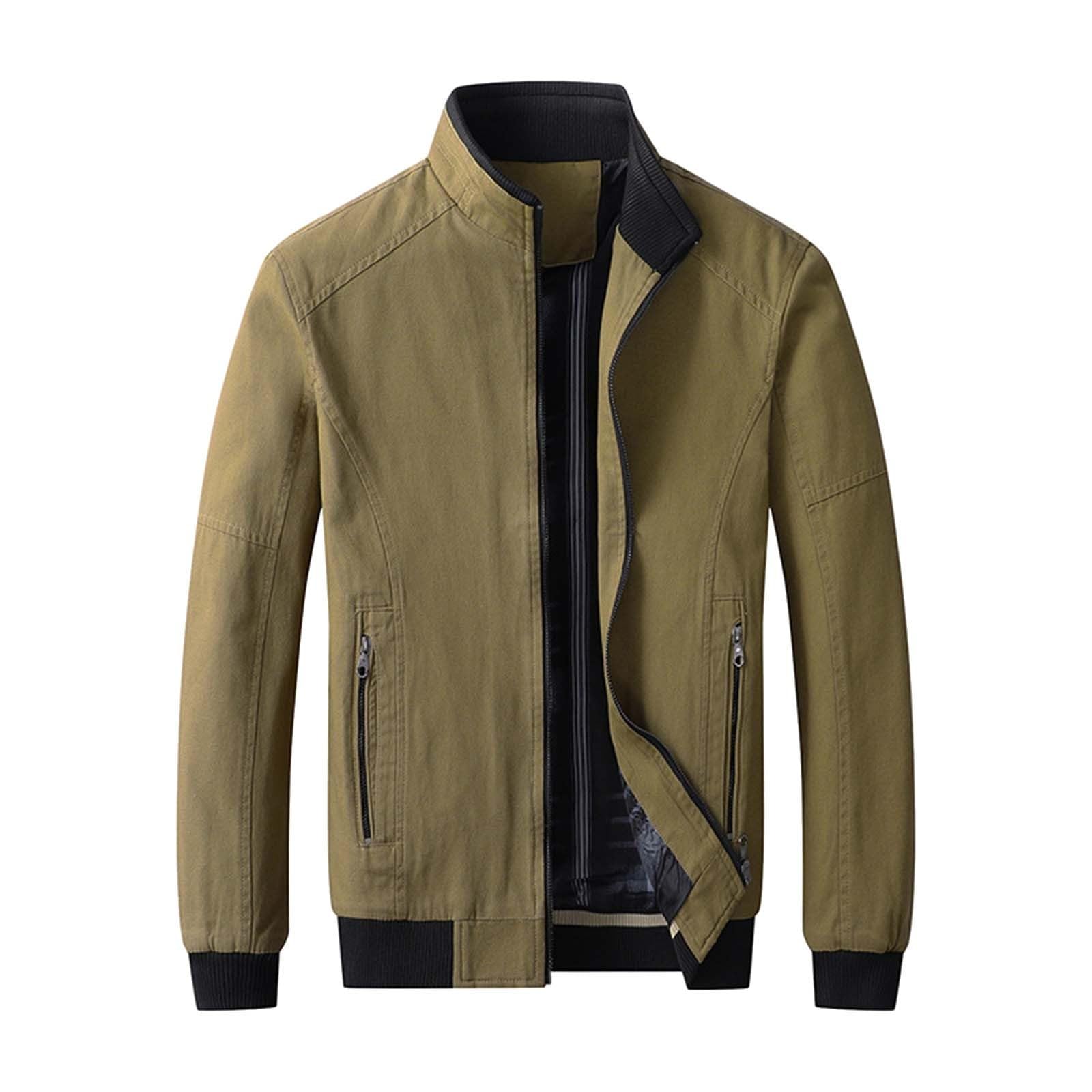 Générique Blouson Homme Hiver Chaud Léger Slim Fit Manteaux Manches Longues Léger Veste D'automne Coupe Vent Veste D'extérieur Bomber Déplacements Quotidiens Aller Au Travai