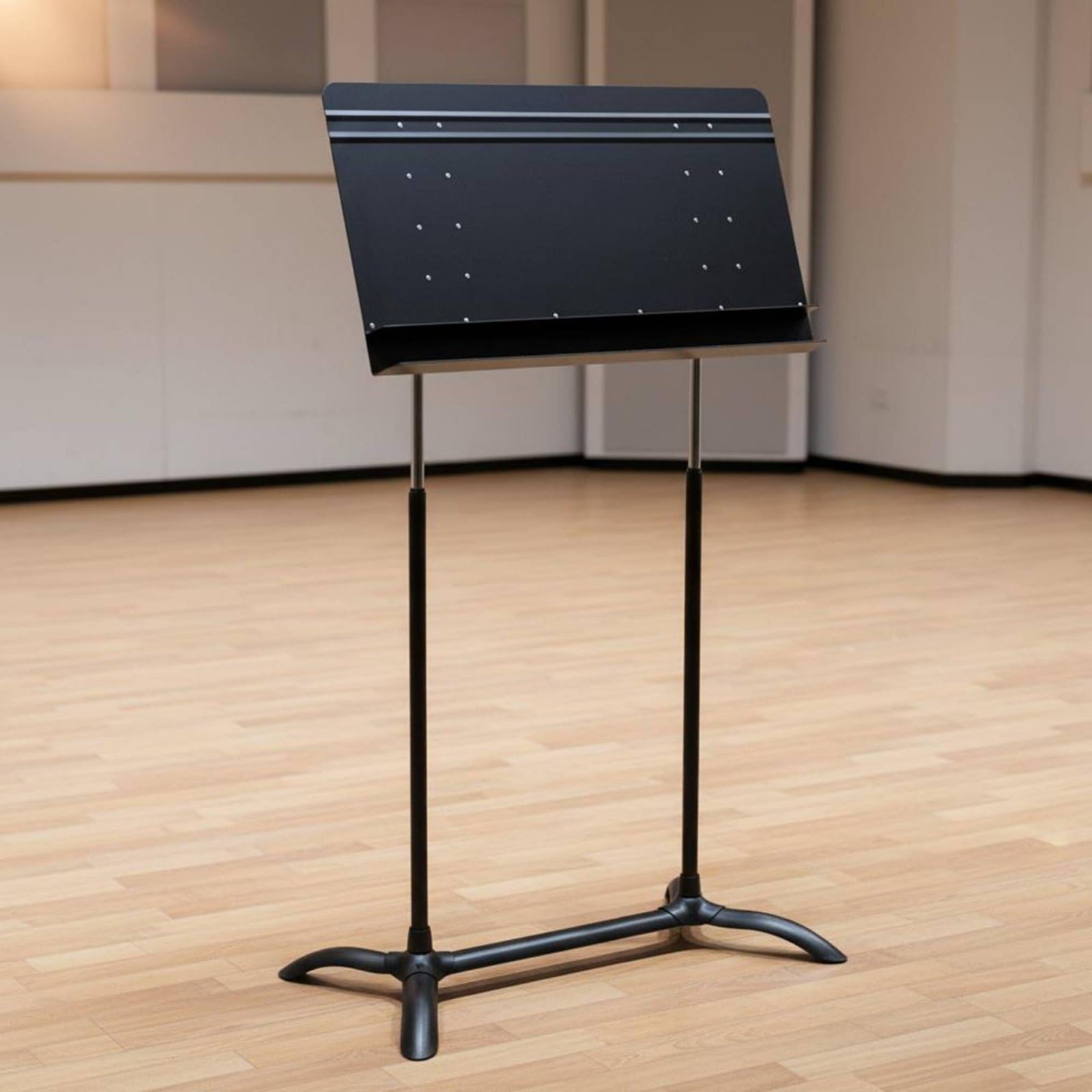 Baoblaze Atril Orquestal Profesional Atril Director Atril Partituras Atril Musical Tabla Ancha para Cuatro A4 Altura Regulable y Base Antivuelco Diseño, Neumático Regular