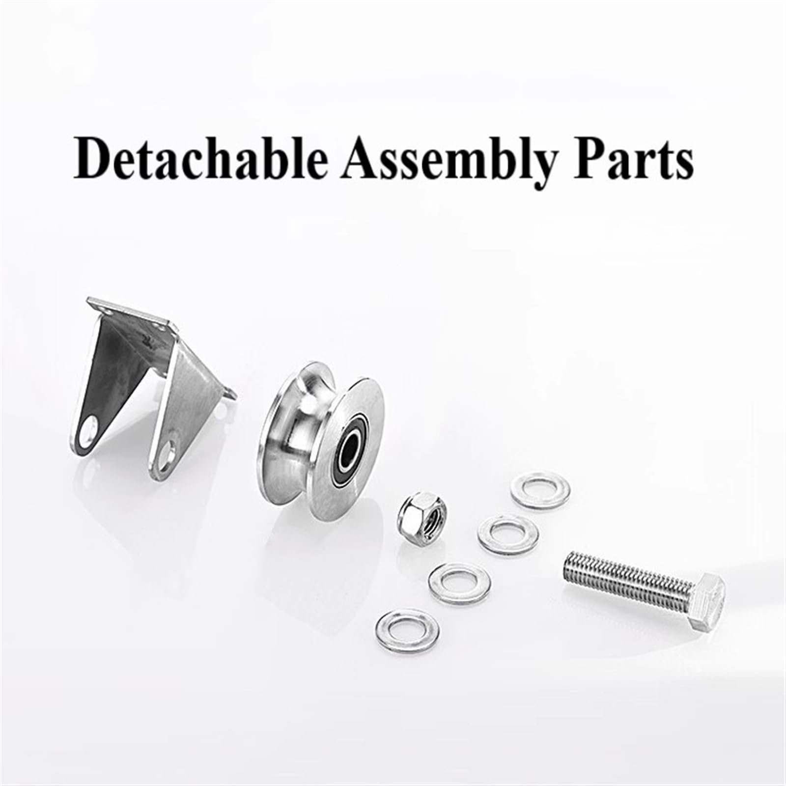 V-Nut-Laufrolle aus Edelstahl 304, Schiebetorräder, robuste Riemenscheibe, sanftes Rollen for V-Schiene, Rolltor for Einfahrt(2 in)