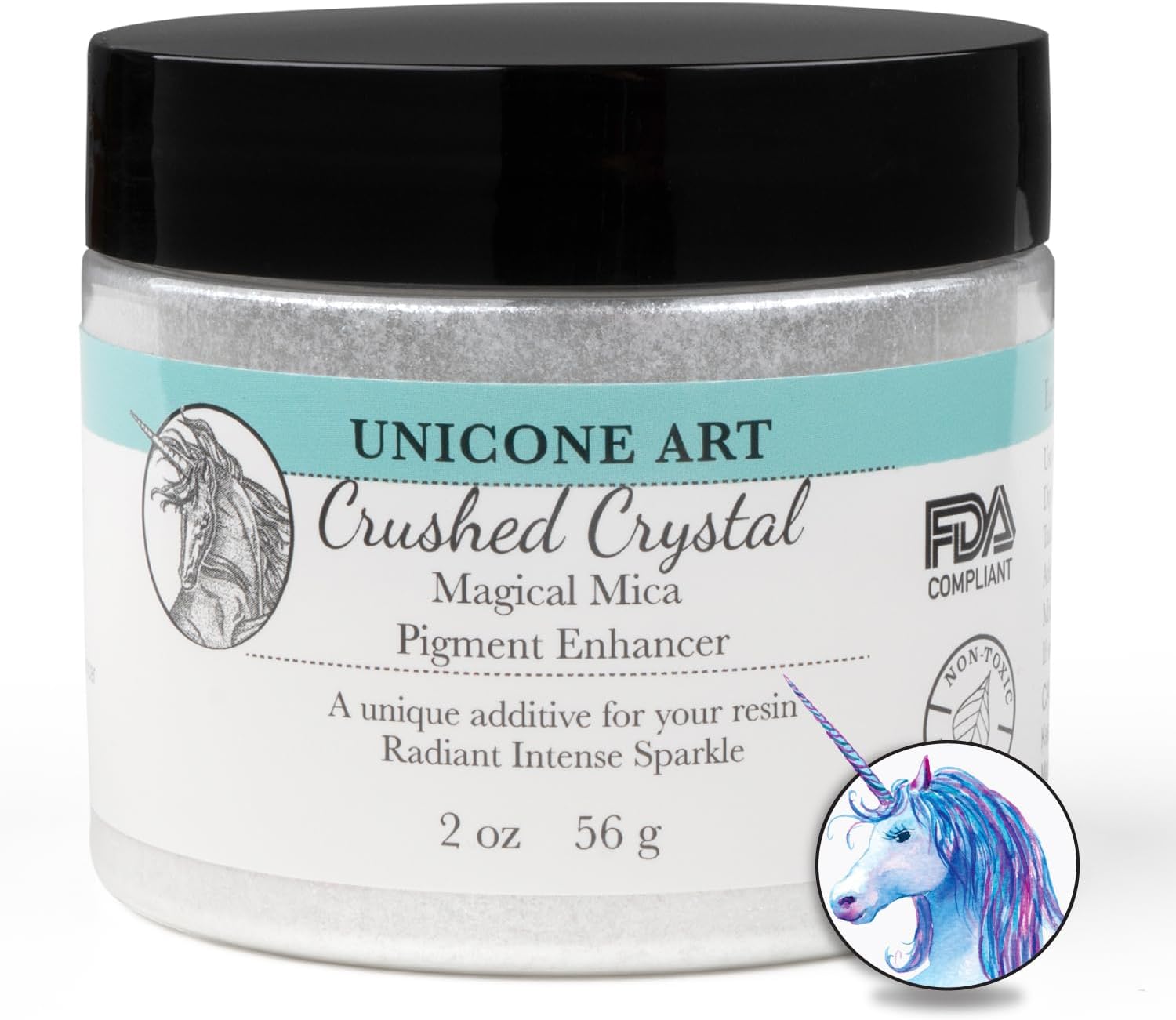 Unicone art Crushed Crystal Mica Powder, Pigment Powder for Epoxy Resin