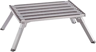 Fox Valley Traders Wide Folding Step Stool, One Size Fits All, Grey