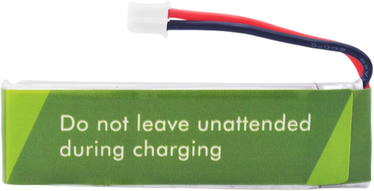 2PCS 1S 3.8V 80C 600mAh Lithium Battery with JST-PH 2.0 Plug Connector and USB Charger Cable for Cineahoop Tinyhawk Mini FPV Racing Drone RC Remote Control Drone Spare Batteries