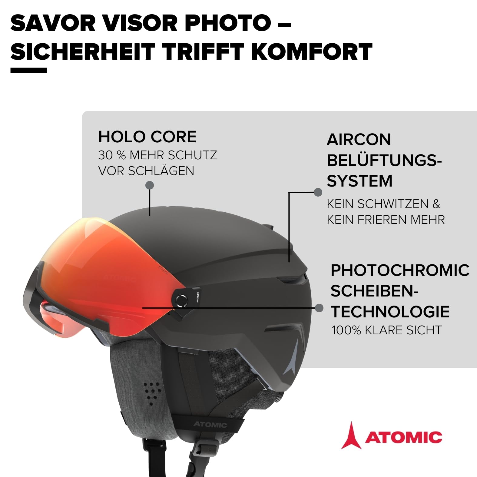 ATOMIC Savor Visor Photo Skihelm