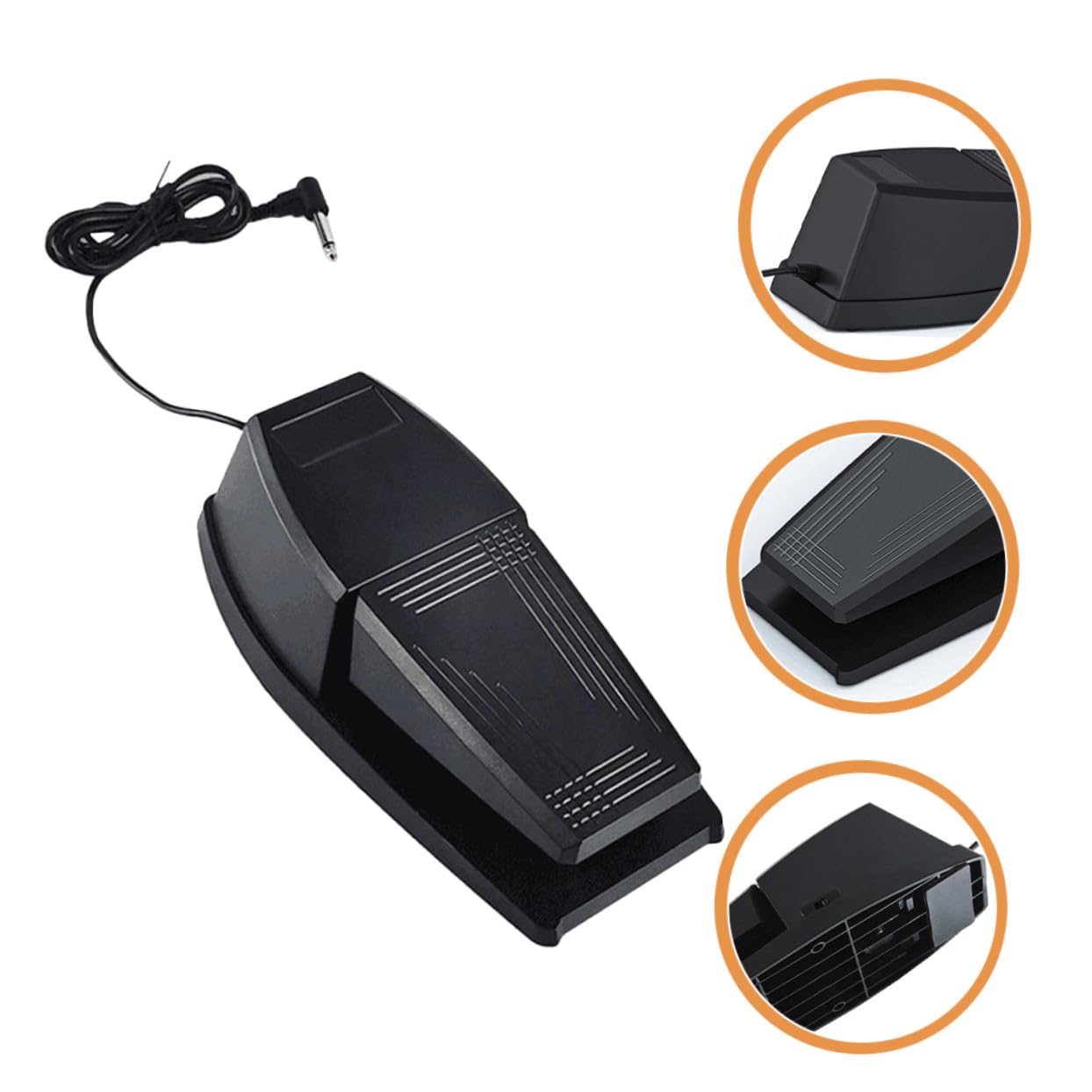 NOLITOY Pedale Sustain per Pianoforte Widened Design Antiscivolo Pedale Damper Robusto per Tastiera Midi e Pianoforte Digitale Accessorio Strumento Portatile