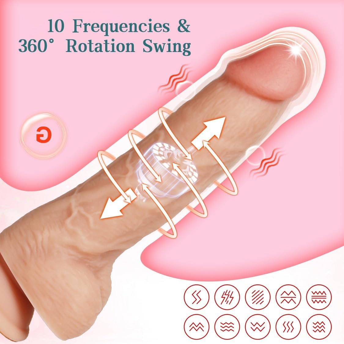 Dildo Realistico Vibratoreper Donna Professionale Clitoride Vibratore Anale Sexytoysys Uomo Coppia 10 Modalità Vibrazione Sex Toys Vibratoriper Donne con Telecomando Dildo Anali XXL per Coppie, W04
