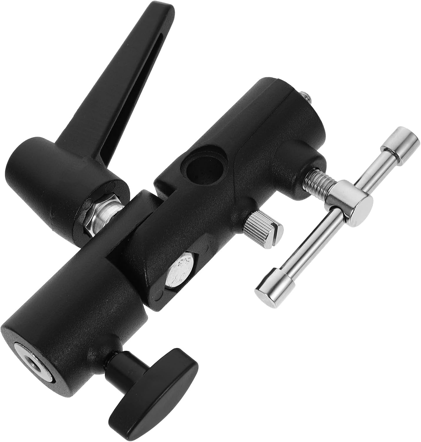 H-Shaped Flash Stand Bracket Aluminum Alloy Photography Flashlight Holder Compatible with Umbrella and Off-Camera Tripod for Studio Lighting