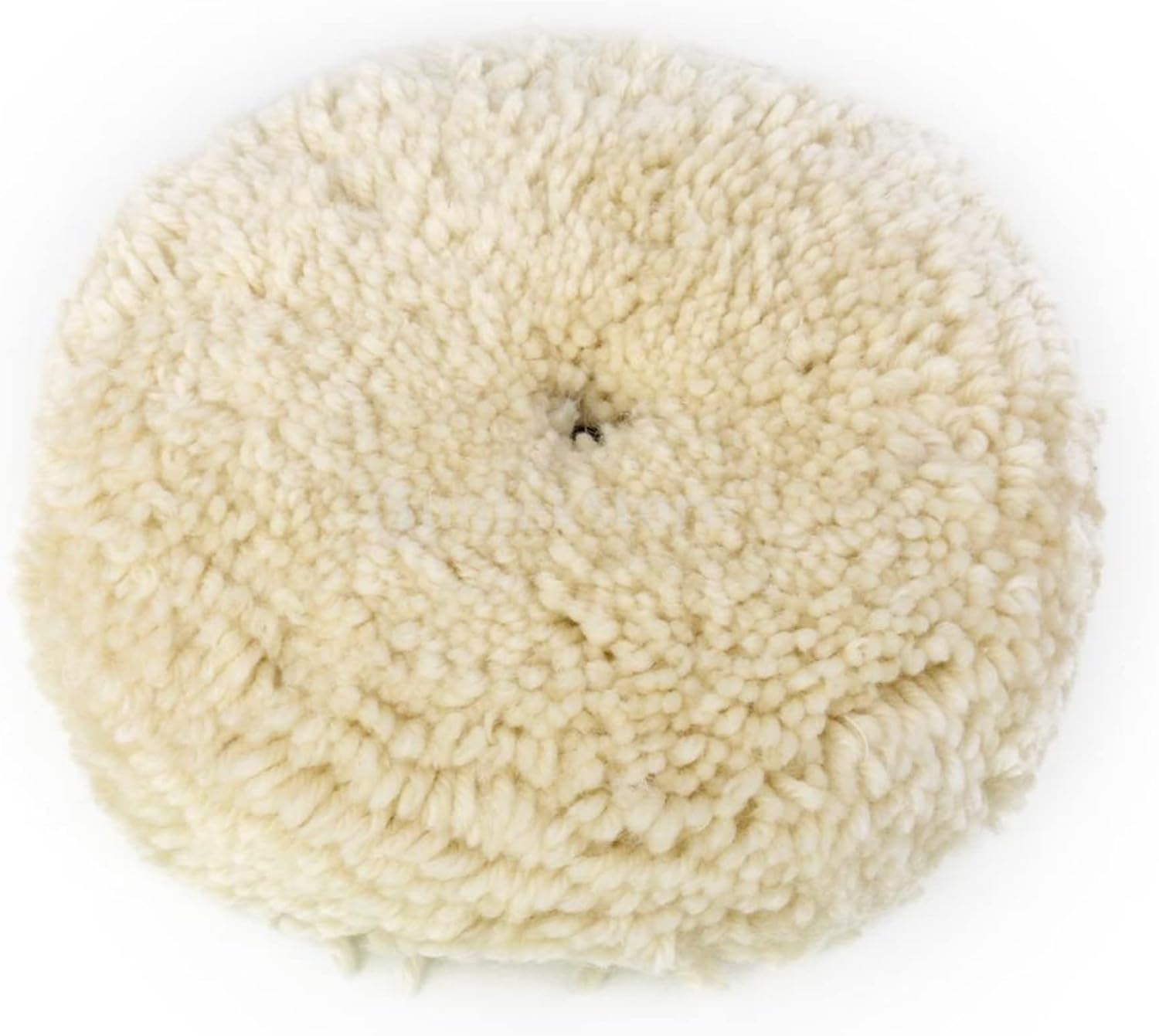 Woolous Buffing & Polishing Pads 100% - Wool 8 inch Single Sided Buffing Pad Bonnet and Polishing Wheel for Automobile Motorcycle Furniture Cabinets (Hook & Loop Buffing pad)