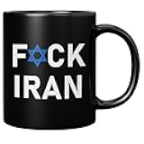 Brian Bula Anti Iran Mug Israel Star of David Drink to Protecting Jewish Nation Iran Sucks Coffee Cup