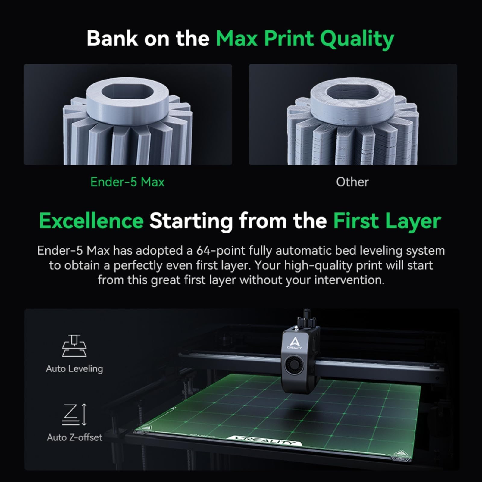 Creality Ender-5 Max 3D stampante, grande spazio di 400 × 400 × 400 mm, velocità di stampa CoreXY ultra veloce di 700 mm/s, controllo intelligente con Creality OS per stampe