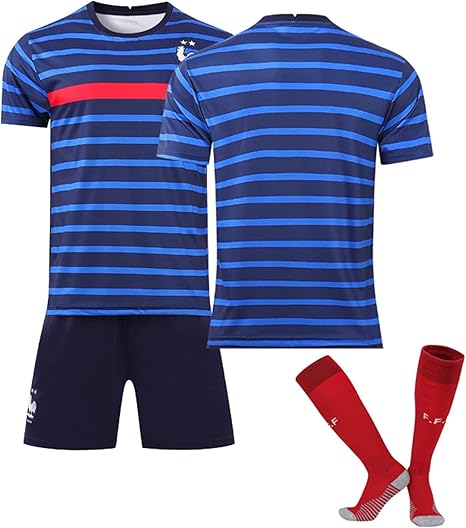 Amazon Co Jp サッカーユニフォーム 21年フランス代表 大人と子供エムバペ グリーズマン空白の番号大人用と子供用サッカー Tシャツ ショーツスーツ サッカーユニフォーム 子供 上下のスーツ ファミリースタジアムスウェットシャツ Mbappe Griezmann ジュニア