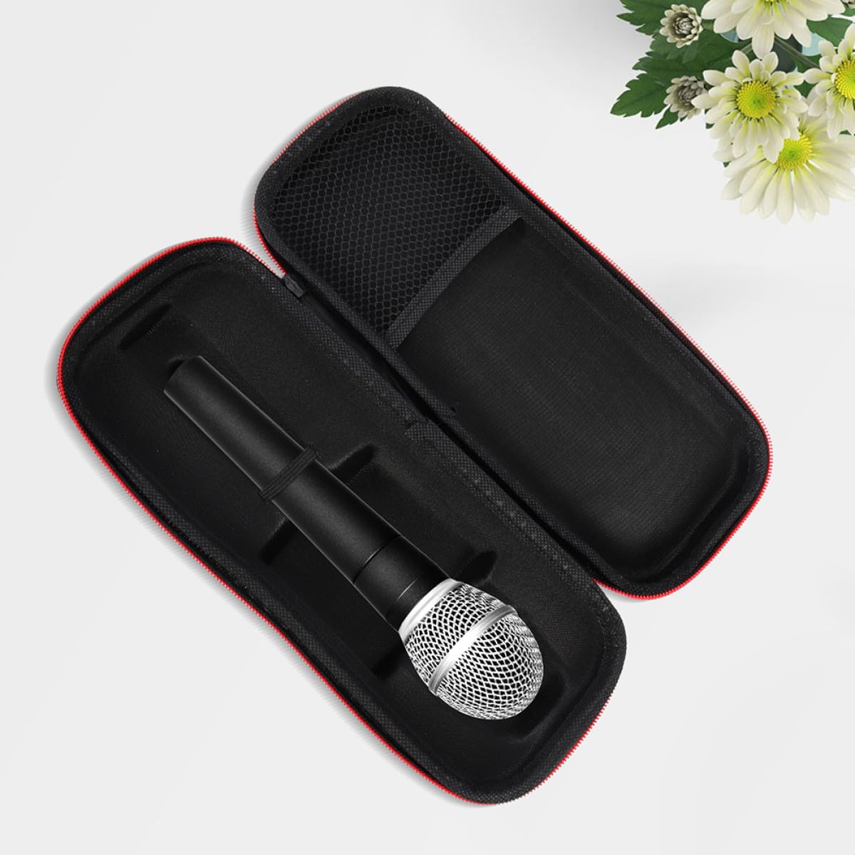 2piezas Estuche Portátil para Micrófono de Mano con Cremallera Bolsa Ligera de Eva para Almacenamiento y Protección Viajes Resistente Golpes y Polvo para Micrófonos Inalámbricos