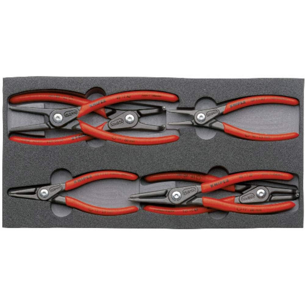 KNIPEX Präzisions-Sicherungsringzangen-Set, 00 20 01 V02 | Ausführung in Schaumstoffeinlage 6-teilig