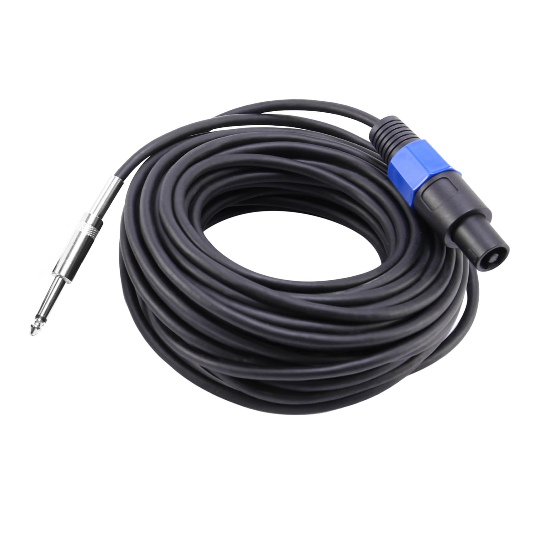 Juego de 4 cables Speakon a 1/4 para altavoces de 12 AWG 12 AWG cable de conexión de 6,35 mm DJ/PA para altavoces con de rosca