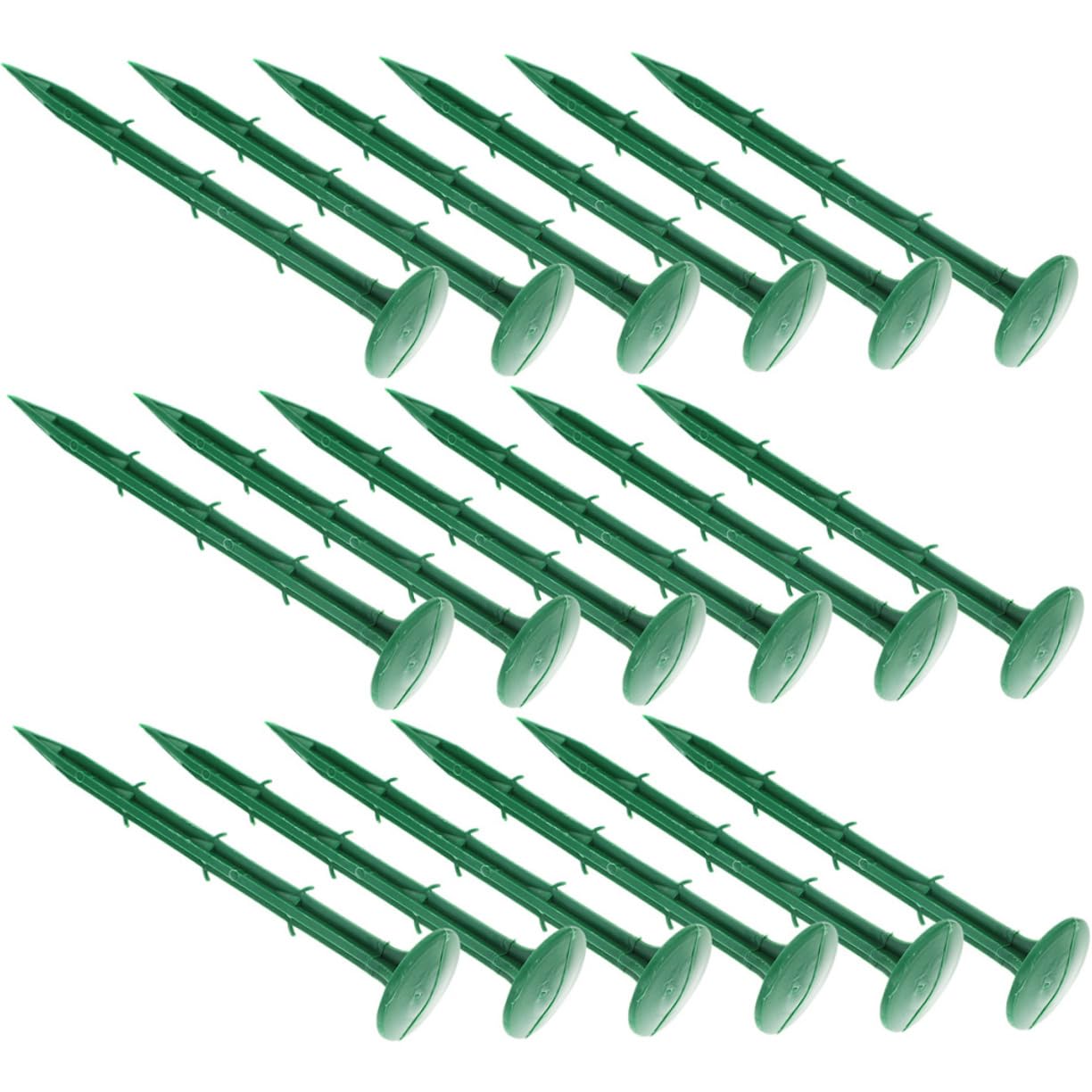 Piquets de Fixation au 150 Pièces en Plastique Vert, pour Jardin