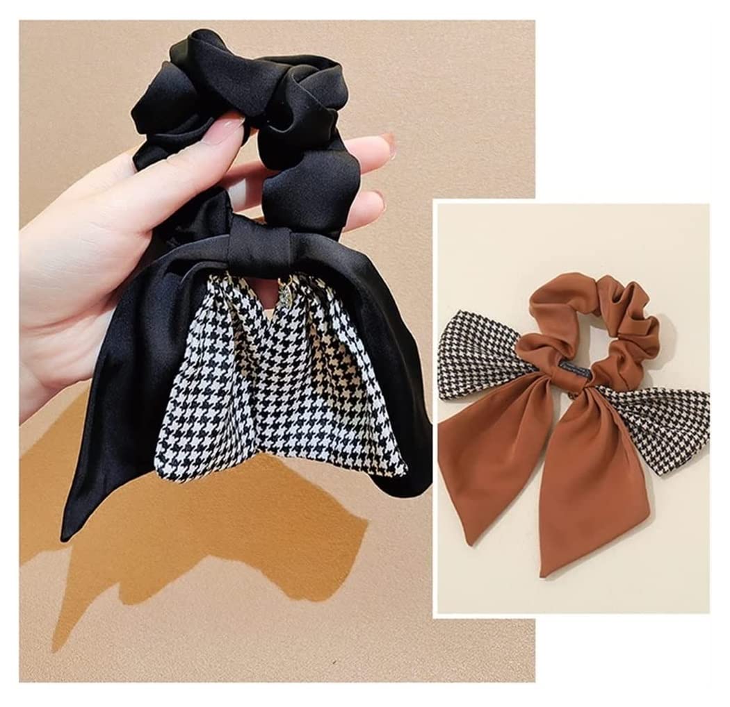 Feste Elastici Capelli 2pcs Bow Knot Head Rope Women Tie A Ponytail Sciarpa Fascia Per Capelli Anello Per Accessori Per Decorazione