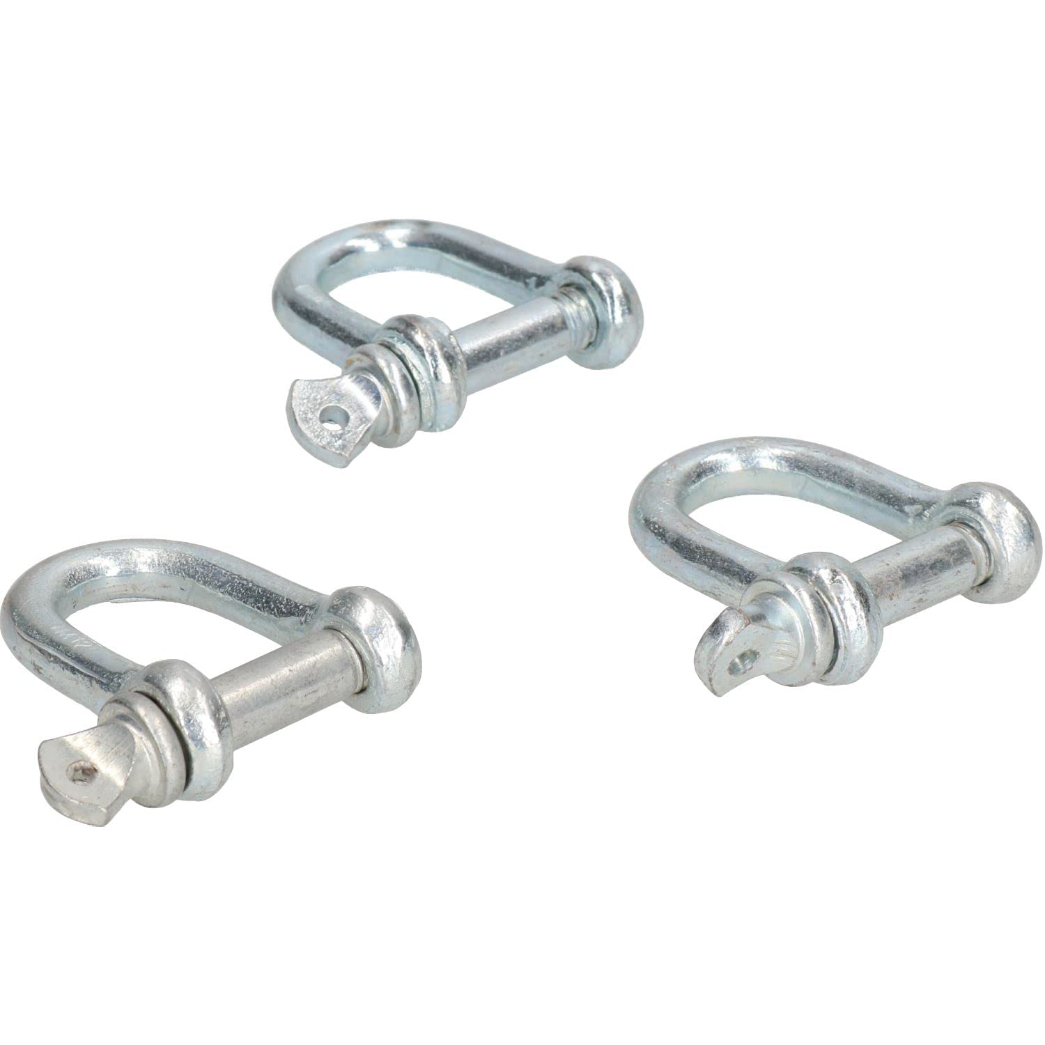 12mm D Shackles Dee Link Towing Rigging Pin Loop Galvanised Steel 24 Pack