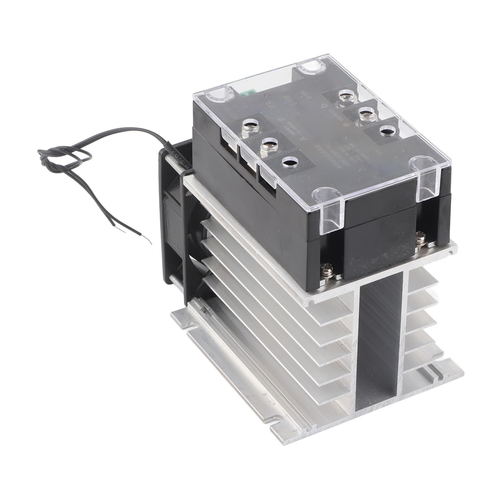 AMONIDA Aluminiowy Sterownik Silnika Miękkiego Rozruchu Moduł Regulowanego Czasu Rozruchu dla Jednofazowych Pomp i Wentylatorów (Moduł+radiator)