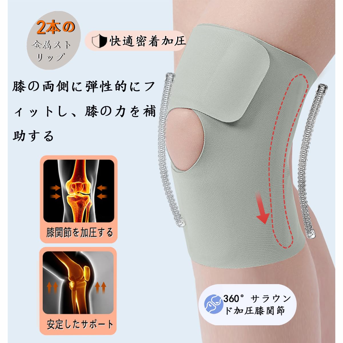 Amazon.co.jp: 膝サポーター 薄手 【軽加圧】半月板サポーター 可能