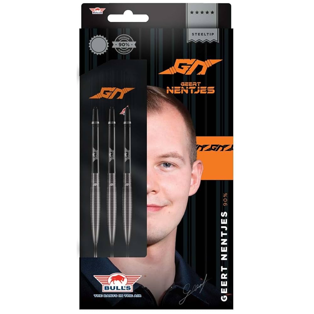 Amazon.co.jp: Bull's Geert Nentjes ブラック 90%ダーツ 23g