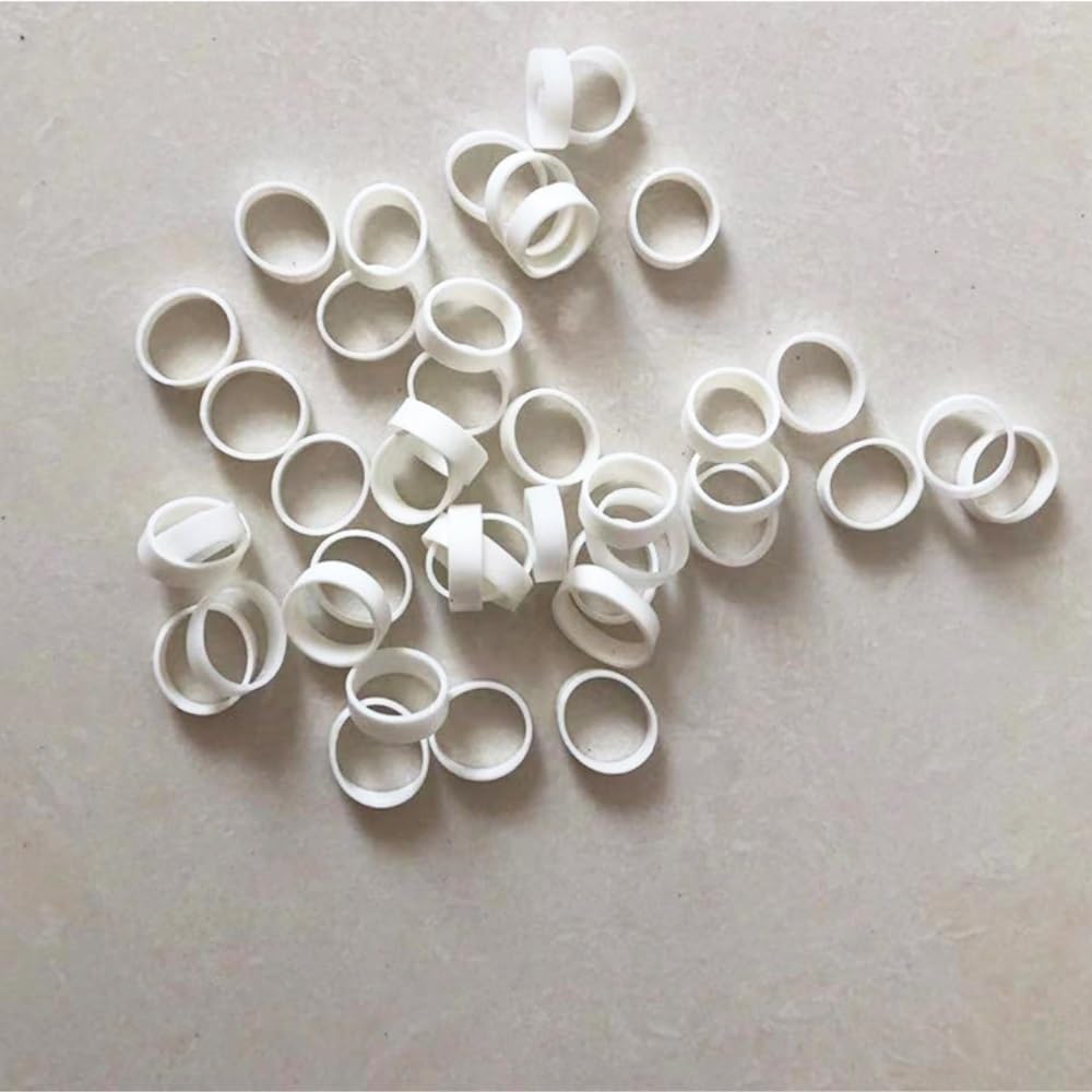 Bande Elastiche Grandi e Resistenti 500 Elastici in Silicone Bianco 15x5 mm
