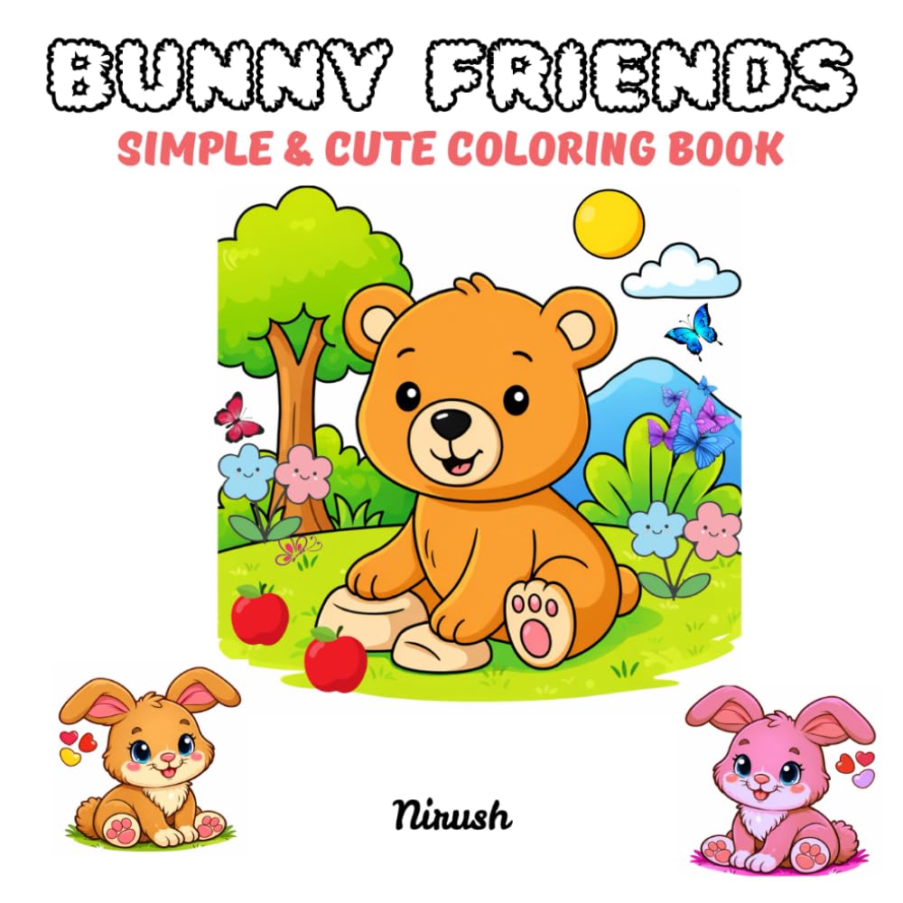 Bunny Friends: Simple & Cute Coloring Book